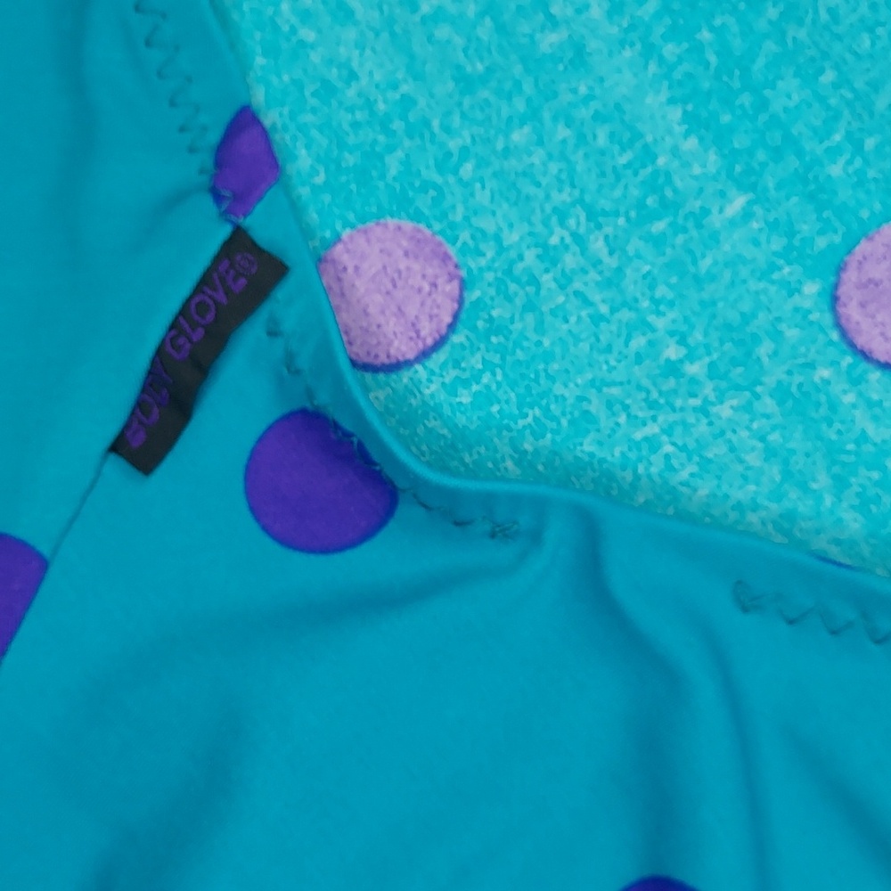 Vintage Body Glove by Robin Piccone Teal Purple Polka Dot Swimsuit Size 7/8 - Picture 9 of 10